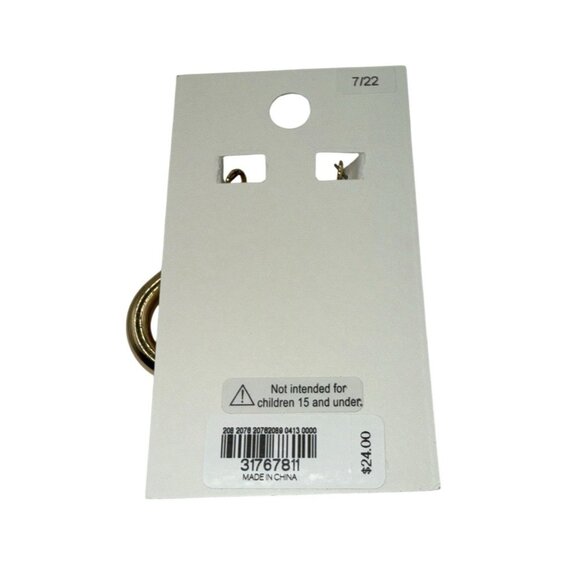 Express Gold Tone Chunky Chain Link Leverback Earrings NWT MSRP $24 - Picture 3 of 3